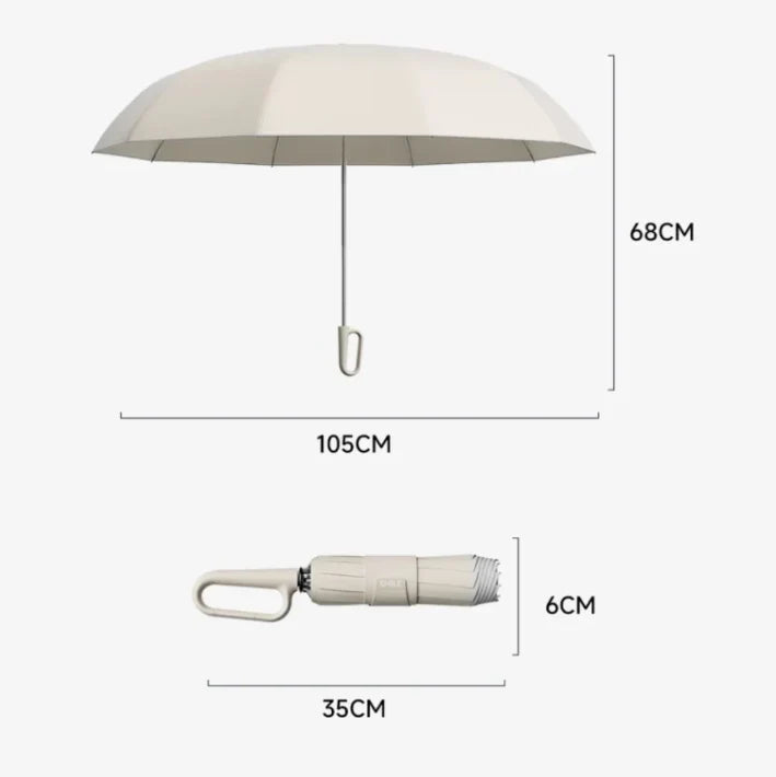 Umbrella Wind-Resistant Reflective Trim Compact Foldable Design