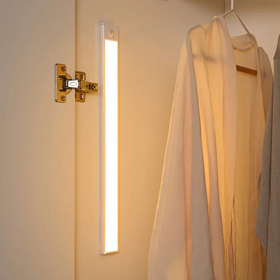 Under-Cabinet Motion Sensor Light Ultra-Slim Magnetic USB-C Rechargeable