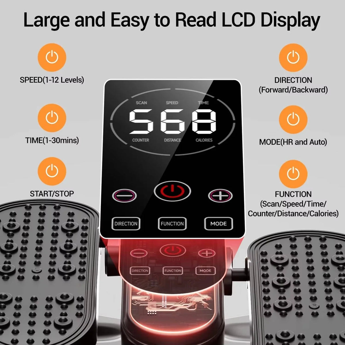 Under-Desk Elliptical Whisper-Quiet Remote & 12 Preset Programs