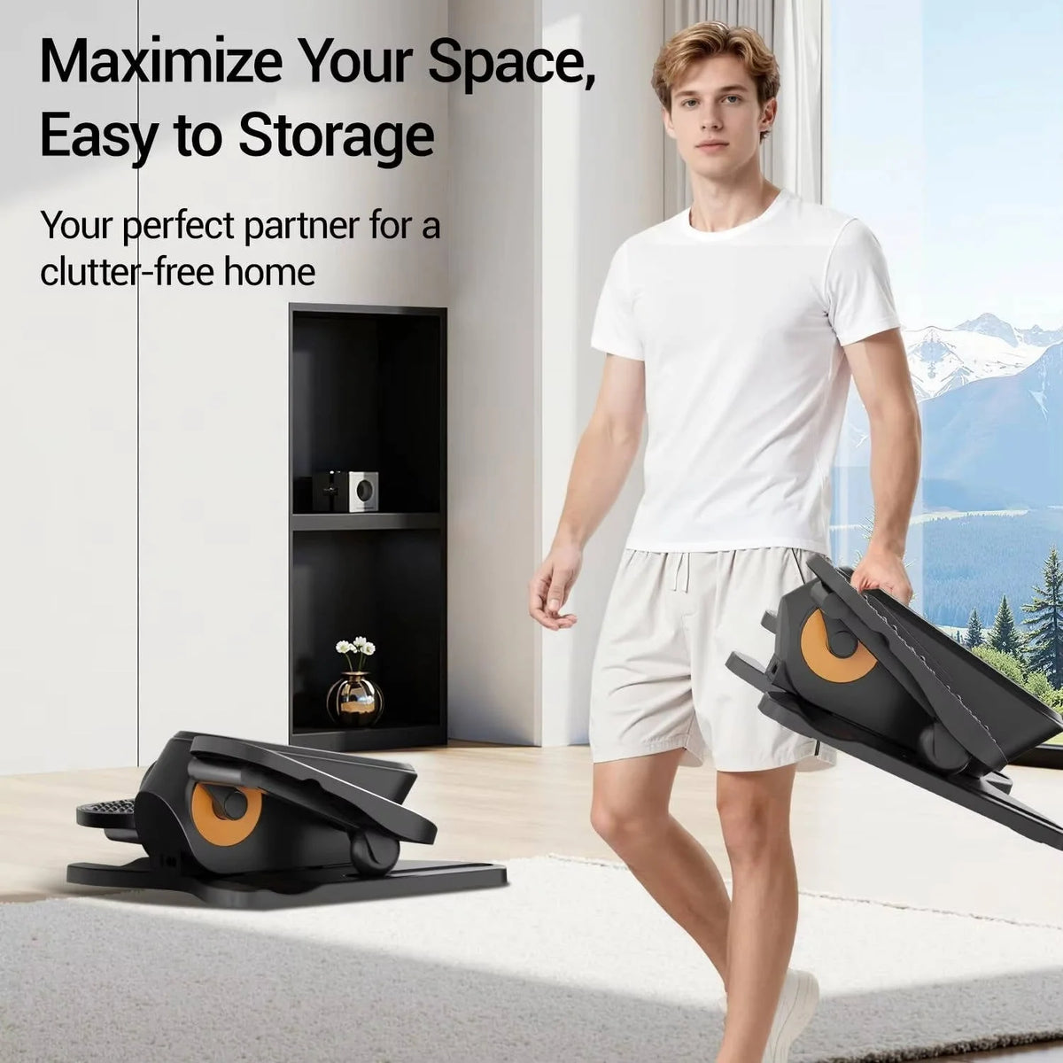 Under-Desk Elliptical Whisper-Quiet Remote & 12 Preset Programs
