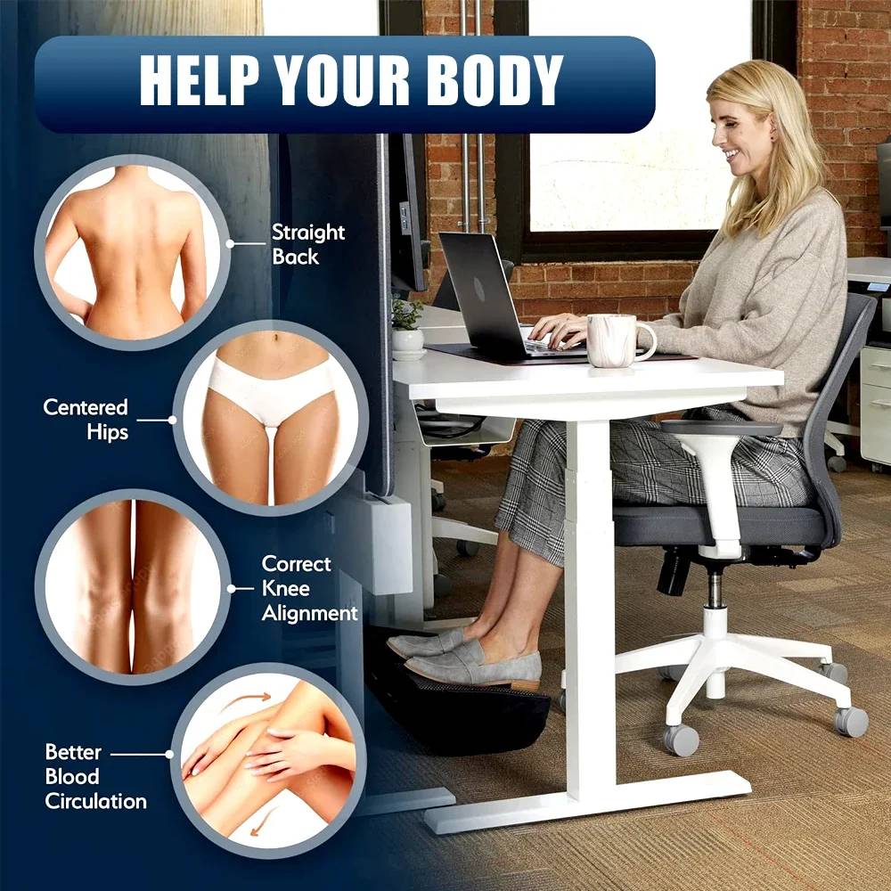 Under Desk Foot Rest Memory Foam Adjustable Height