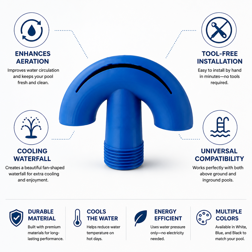 Universal Aerating Pool Fountain (Above-Ground & Inground)