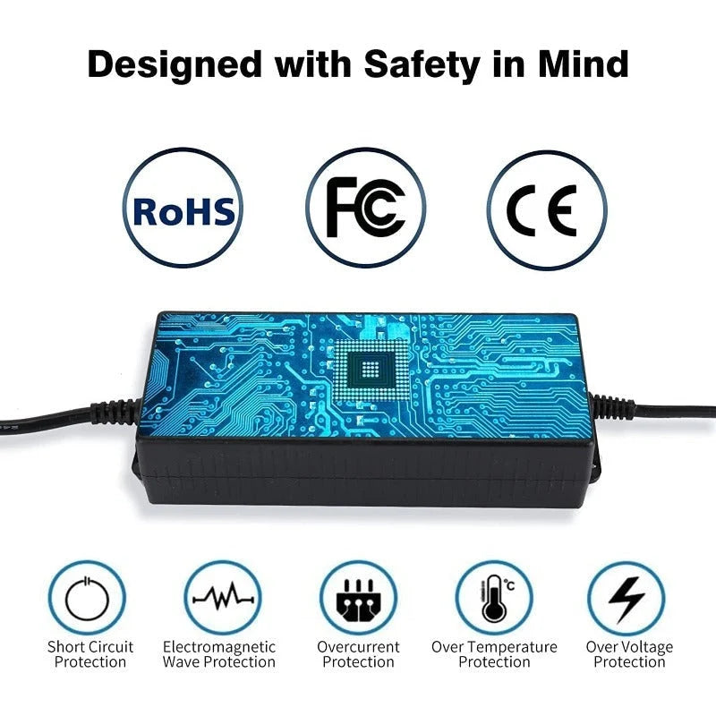 Universal Power Adapter Adjustable Voltage LED Display 15 Tips