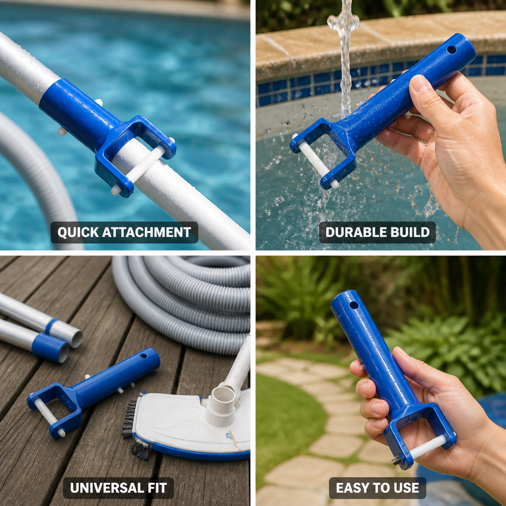 Universal Quick-Attach V-Clip Pool Vacuum Handle (2-Pack)