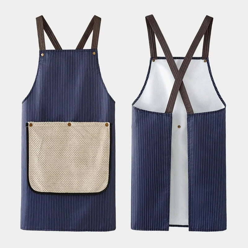 Utility Apron Waterproof Oil-Resistant With Detachable Towels