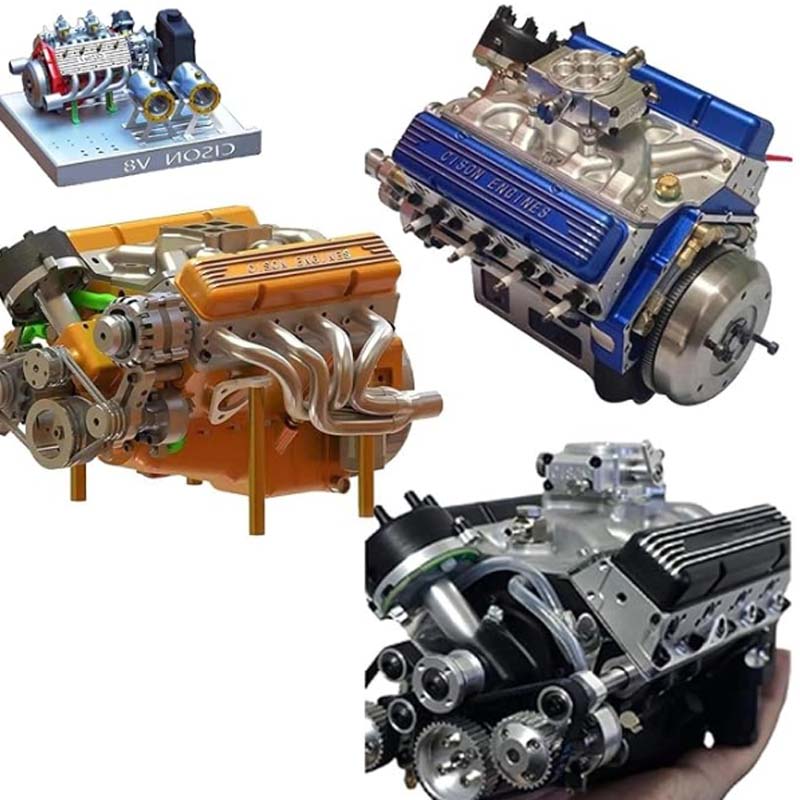 V8 Engine Model Kit Realistic Photo Assembly Guide