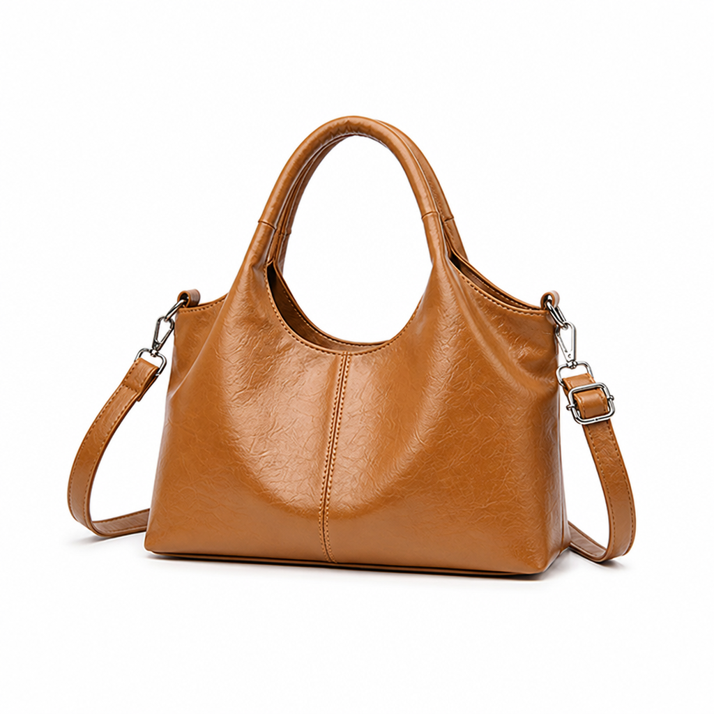 Vegan Leather Multi-Compartment Convertible Handbag