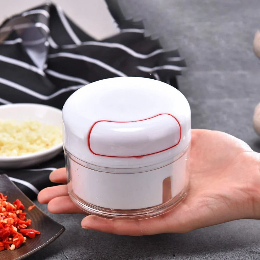 Vegetable Chopper Pull-Cord Stainless Steel Blade