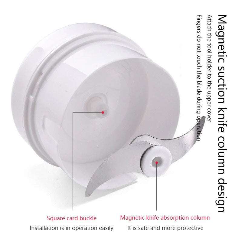 Vegetable Chopper Pull-Cord Stainless Steel Blade