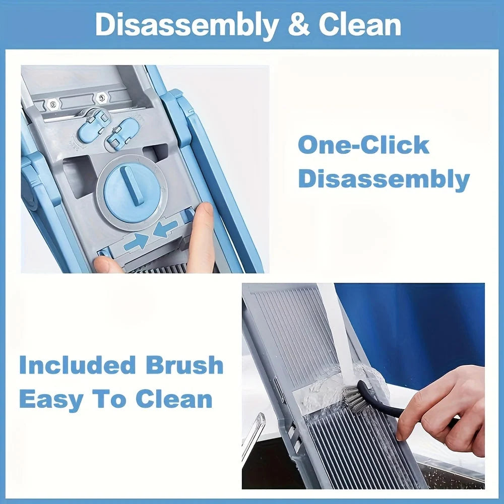 Vegetable Cutter Adjustable Stainless Steel Blade Collection Tray
