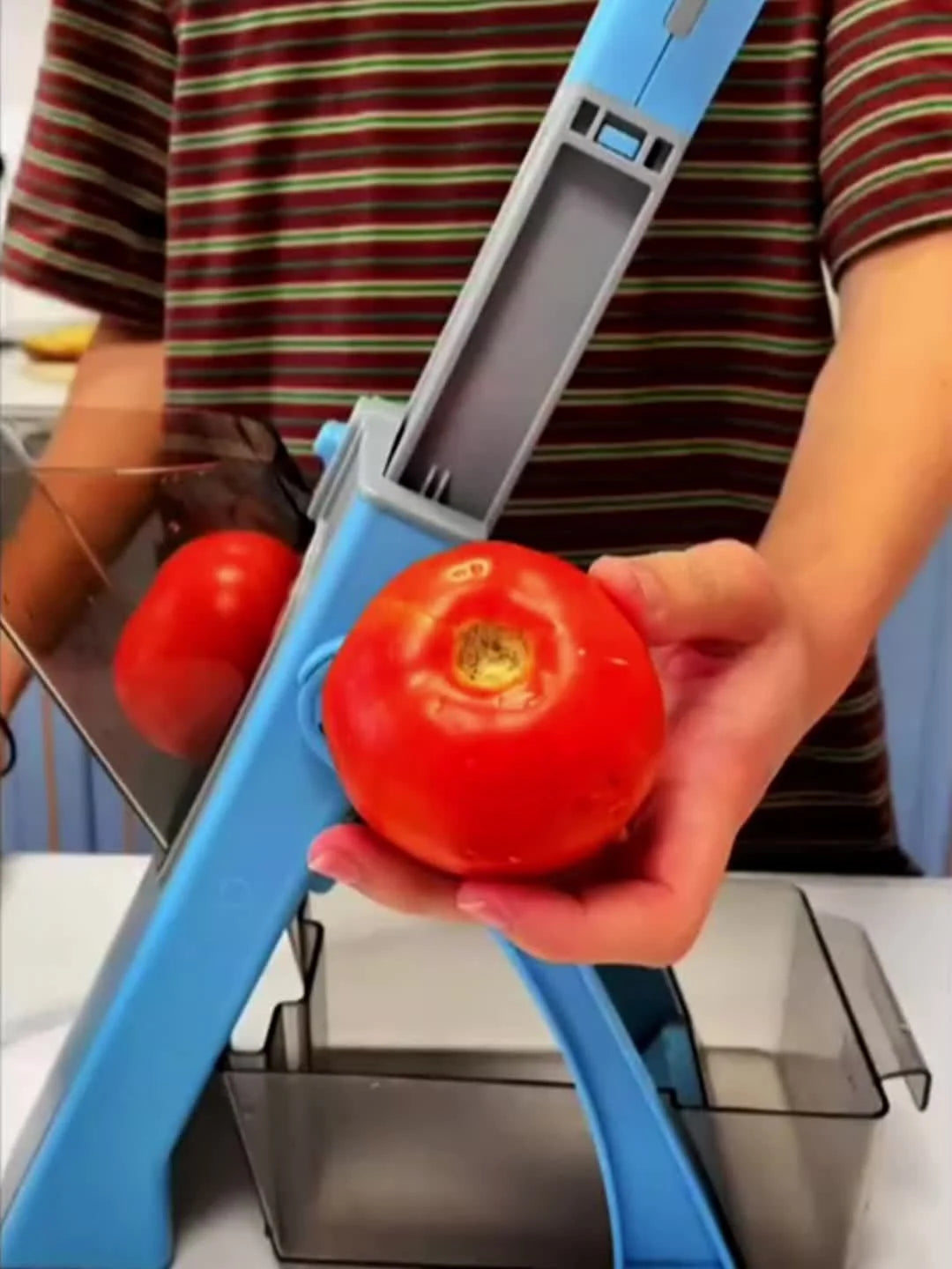 Vegetable Cutter Adjustable Stainless Steel Blade Collection Tray