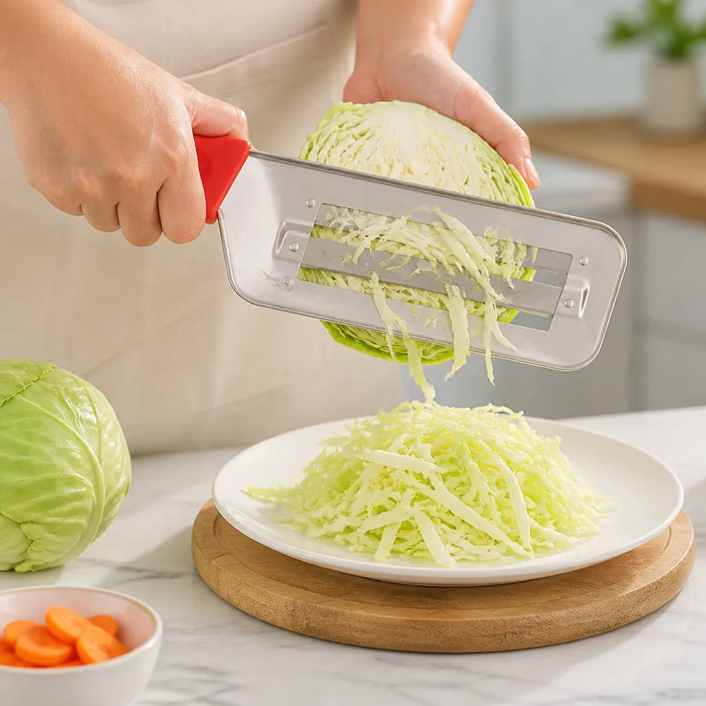 Vegetable Cutter Stainless Steel Blades Ergonomic Non-Slip Handle