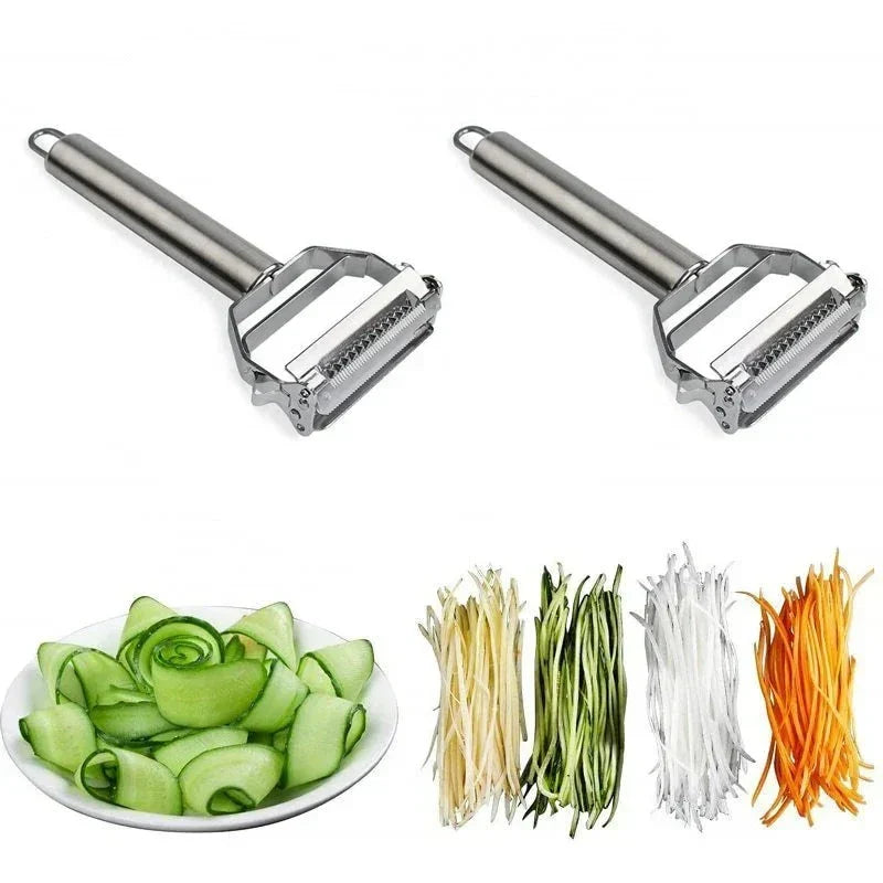 Vegetable Peeler Dual Blade Julienne Stainless Steel Dishwasher-Safe