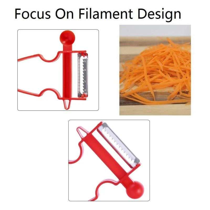 Vegetable Peeler Set 3 Blades Stainless Steel Ergonomic Handle