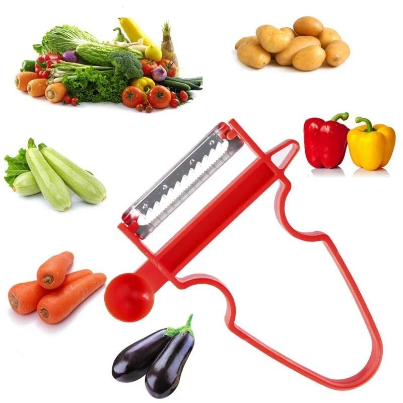 Vegetable Peeler Set 3 Blades Stainless Steel Ergonomic Handle