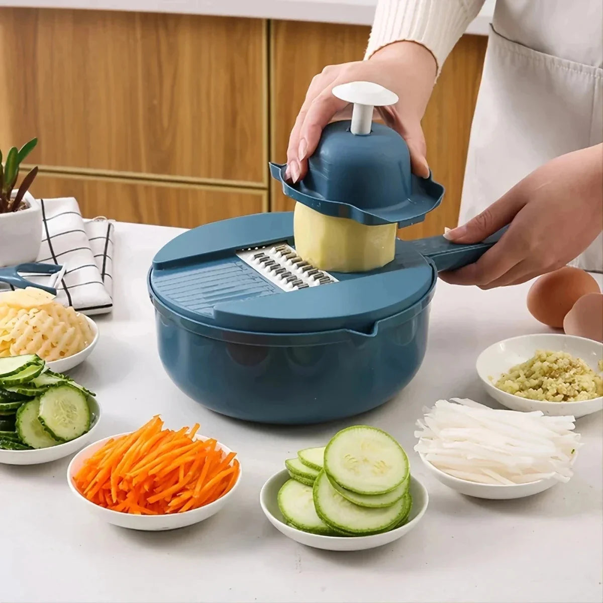 Vegetable Slicer 9-In-1 Stainless Steel Blades