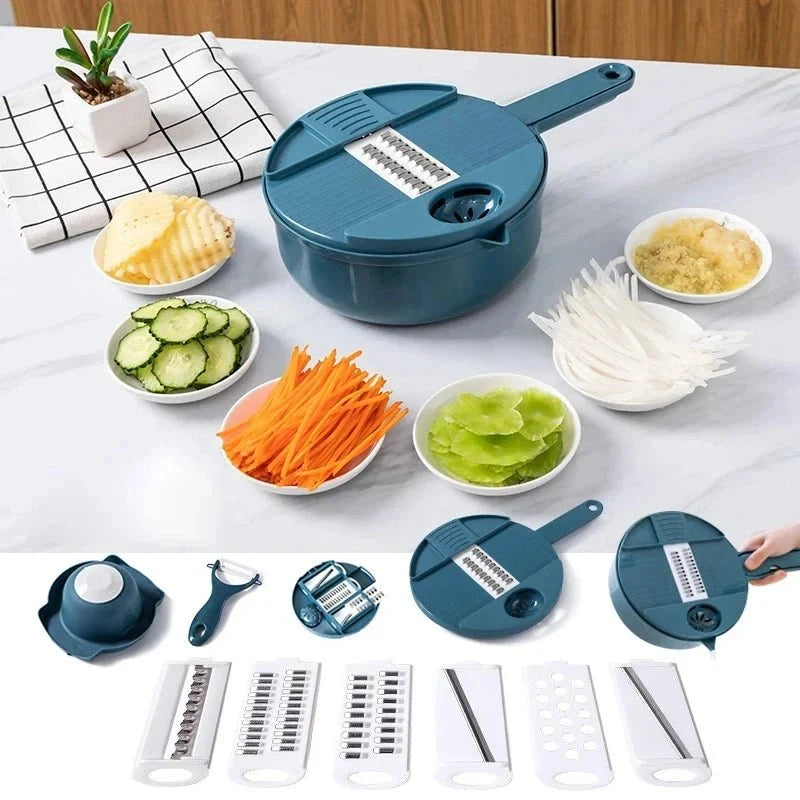 Vegetable Slicer 9-In-1 Stainless Steel Blades