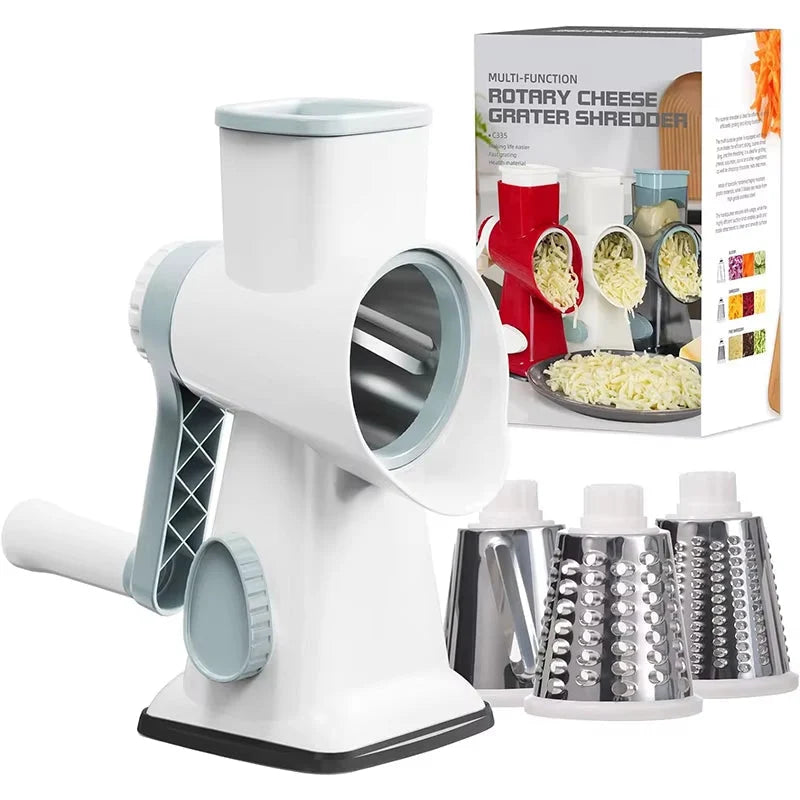 Vegetable Slicer Stainless Steel Multi-Blade Ergonomic Handle