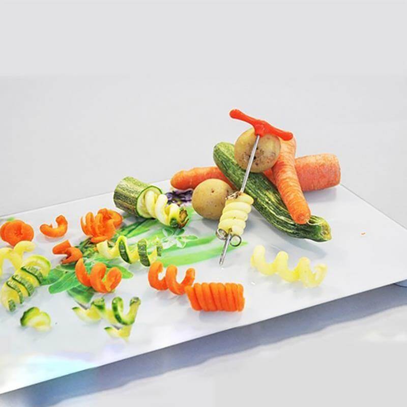 Vegetable Spiralizer Stainless Steel Manual Rotating Cutter
