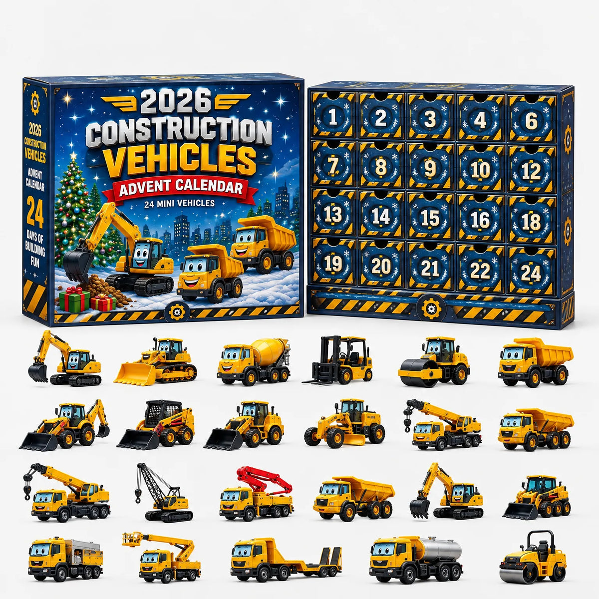 Vehicle Advent Calendar Die-Cast 24 Miniature Models