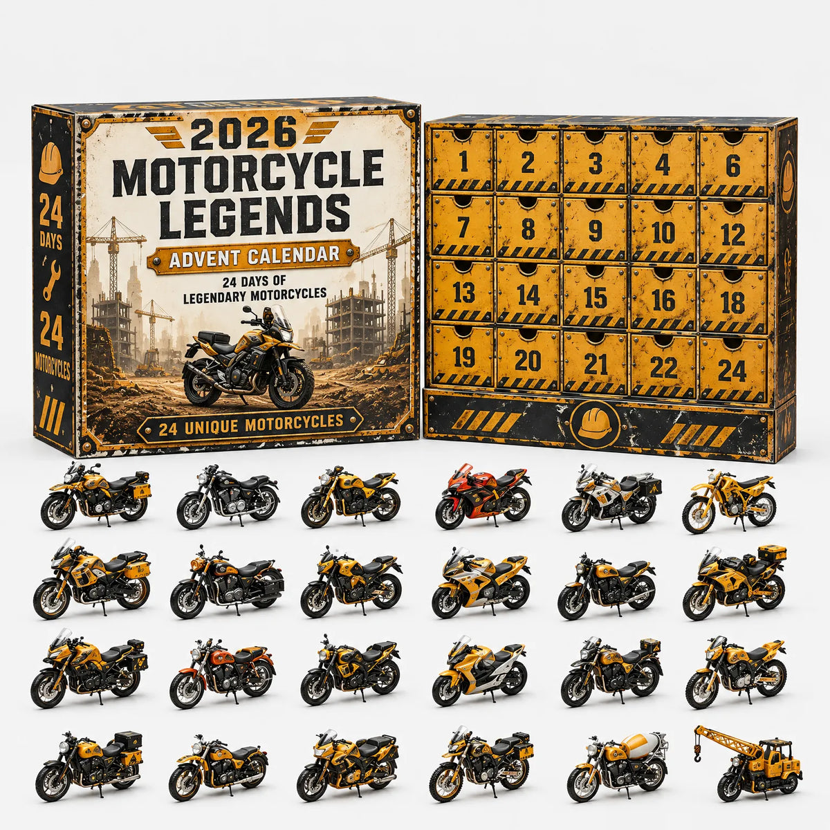 Vehicle Advent Calendar Die-Cast 24 Miniature Models