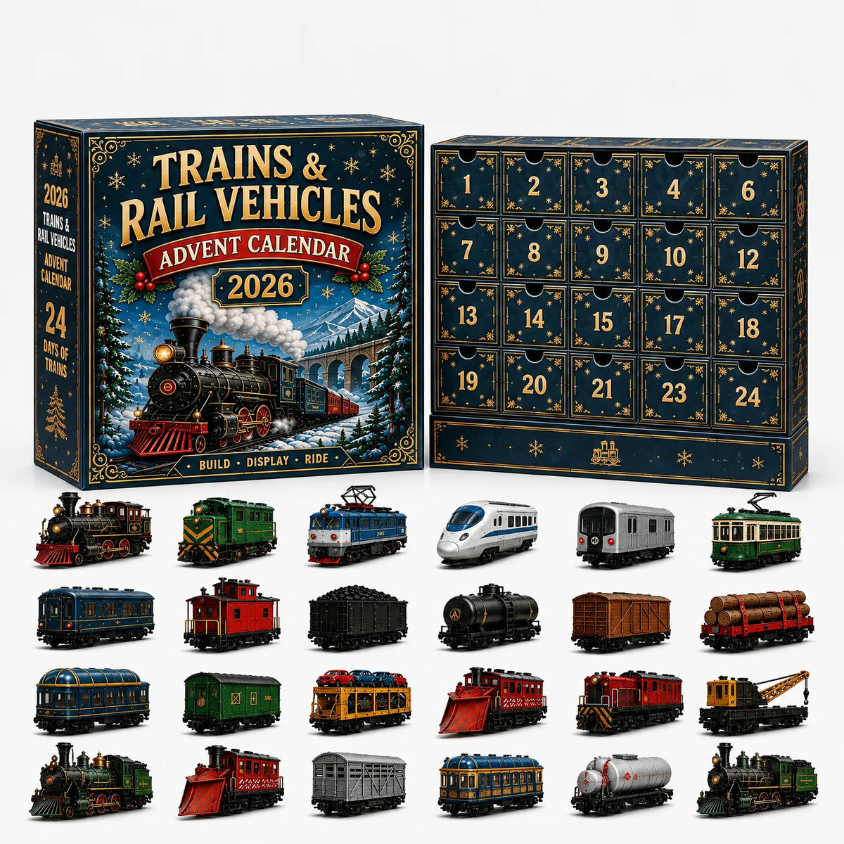 Vehicle Advent Calendar Die-Cast 24 Miniature Models
