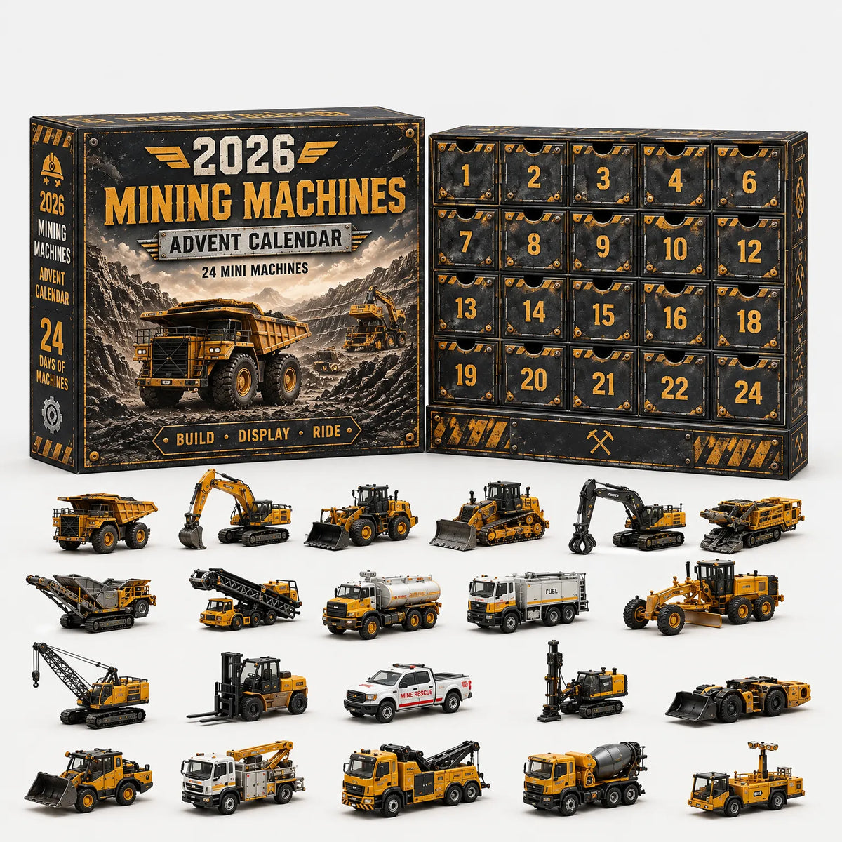 Vehicle Advent Calendar Die-Cast 24 Miniature Models