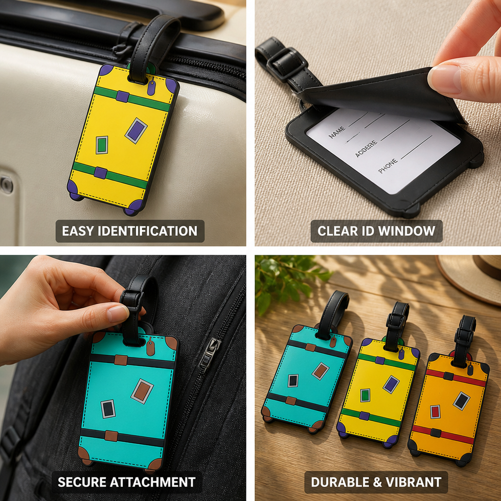 Vibrant Durable Luggage Tag (Clear ID Window)