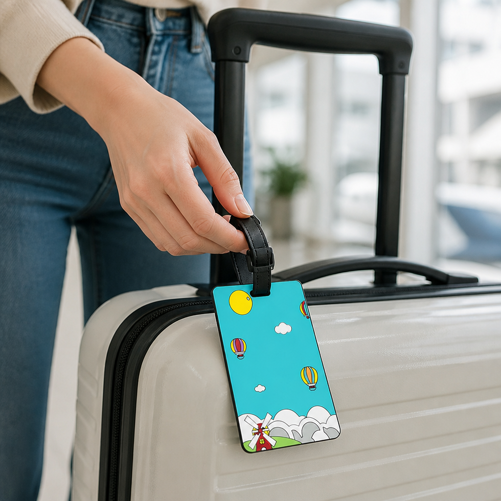 Vibrant Durable Luggage Tag (Secure Strap & Transparent ID Window)