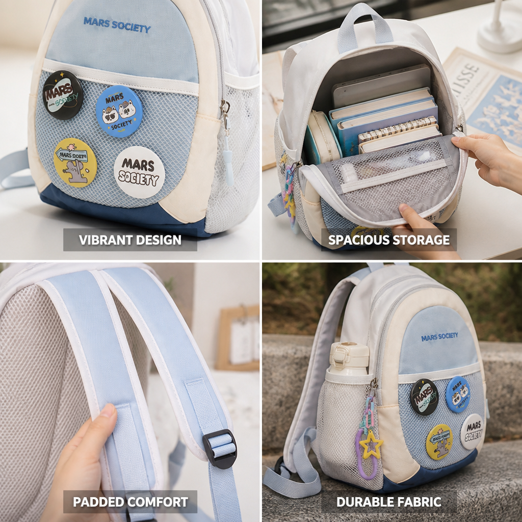 Vibrant Graphic School Backpack (Ergonomic Padded Straps)