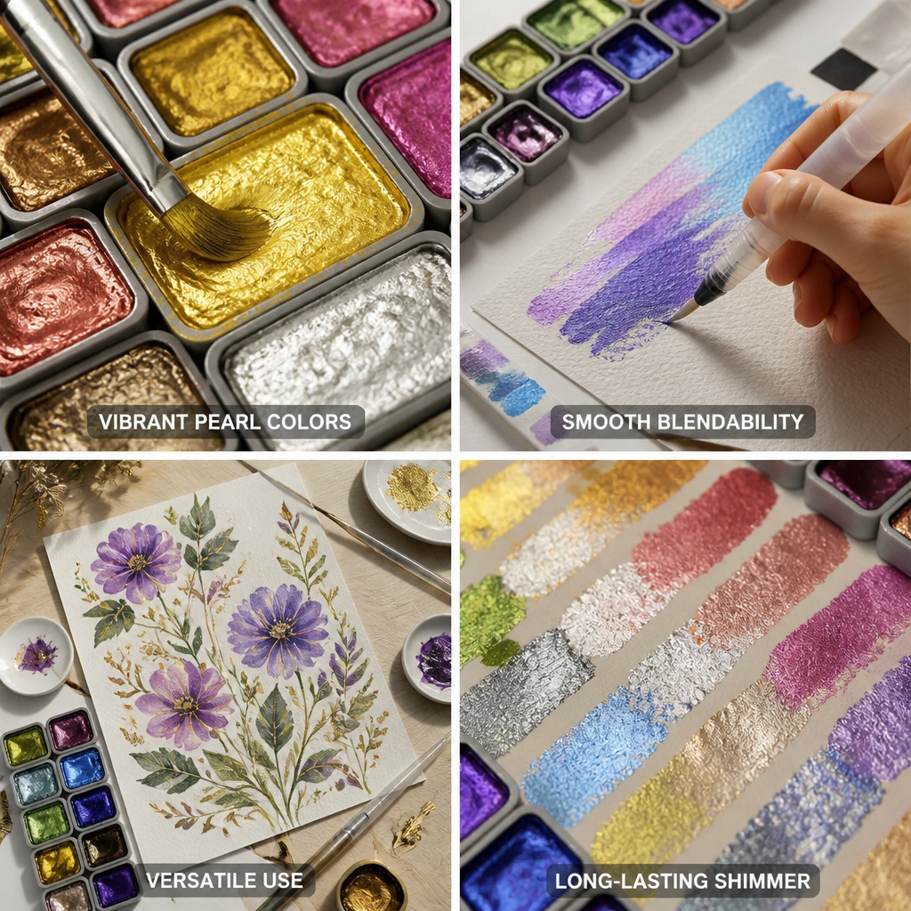Vibrant Shimmer Pearl Pigment Set (60 Colors)