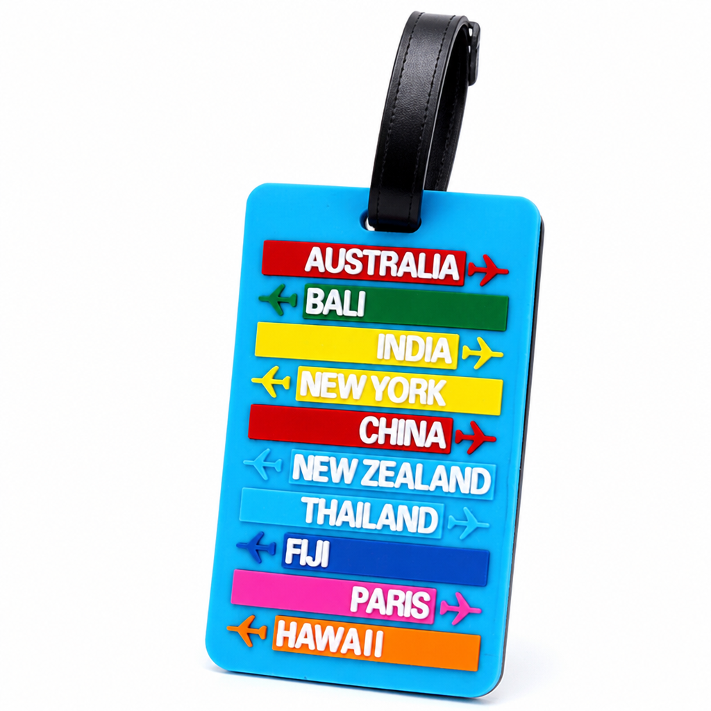 Vibrant Waterproof Silicone Luggage Tag (Adjustable Strap)