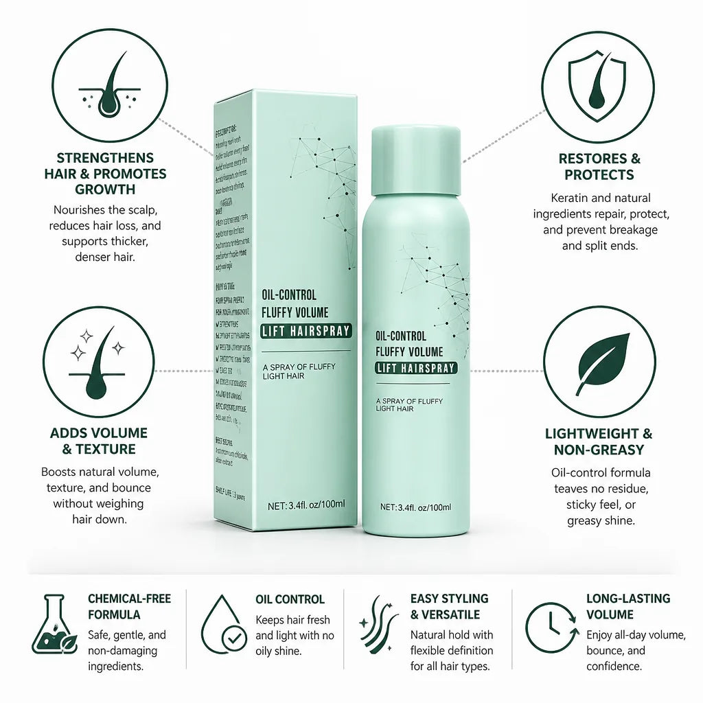 Volumizing Hair Spray Keratin Oil Control Non-Greasy 100 mL