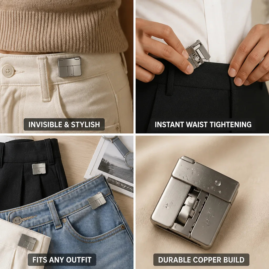 Waist Buckle Clip Hidden Low-Profile Copper