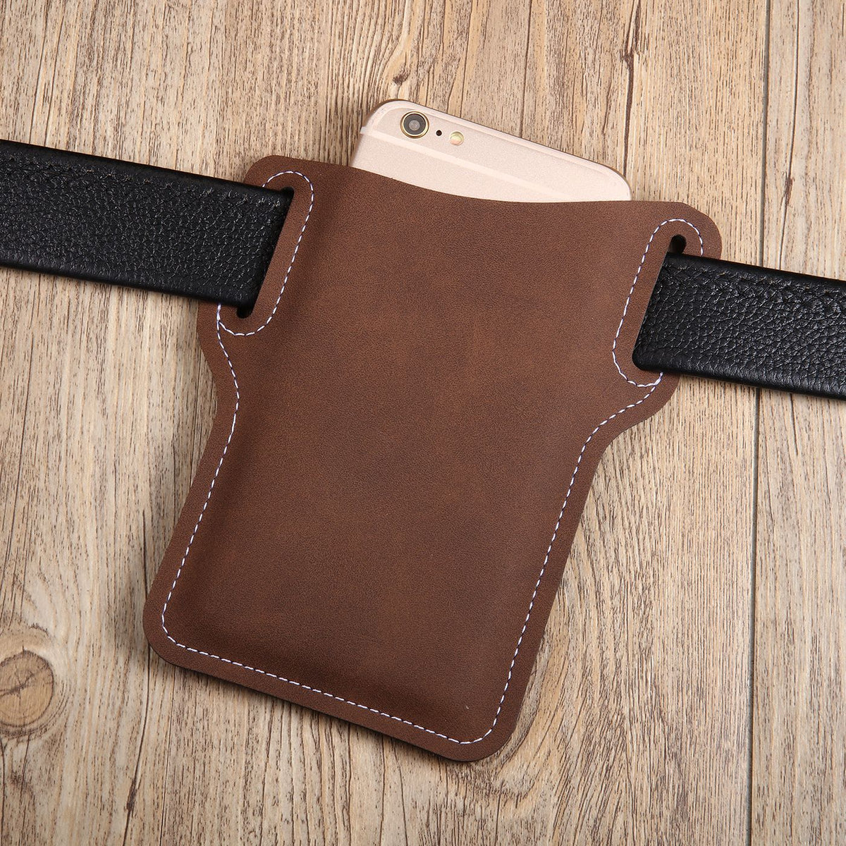Waist Phone Holder PU Leather Hands-Free Carry