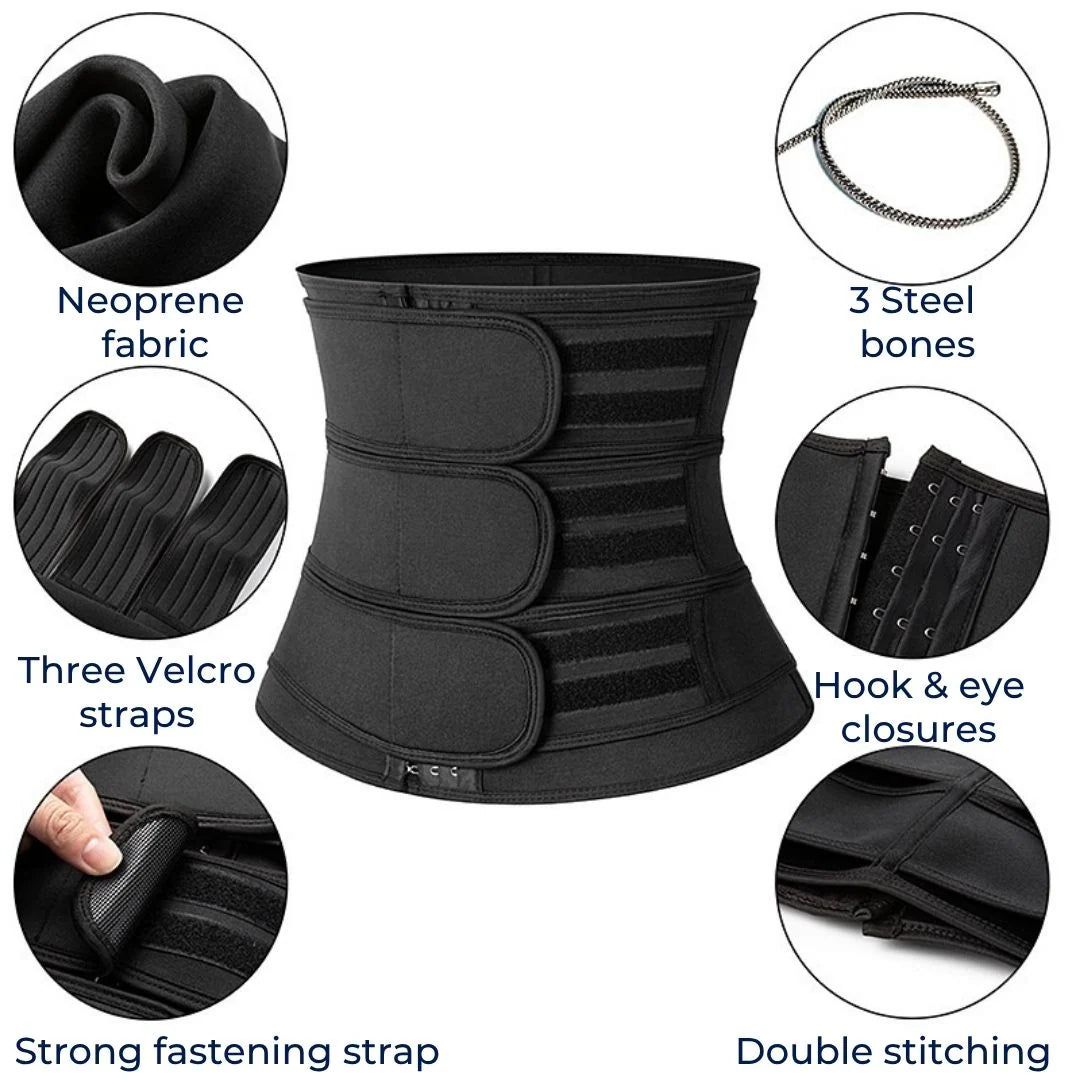 Waist Trainer Belt Breathable Neoprene Triple Compression Support