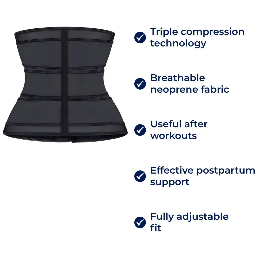 Waist Trainer Belt Breathable Neoprene Triple Compression Support