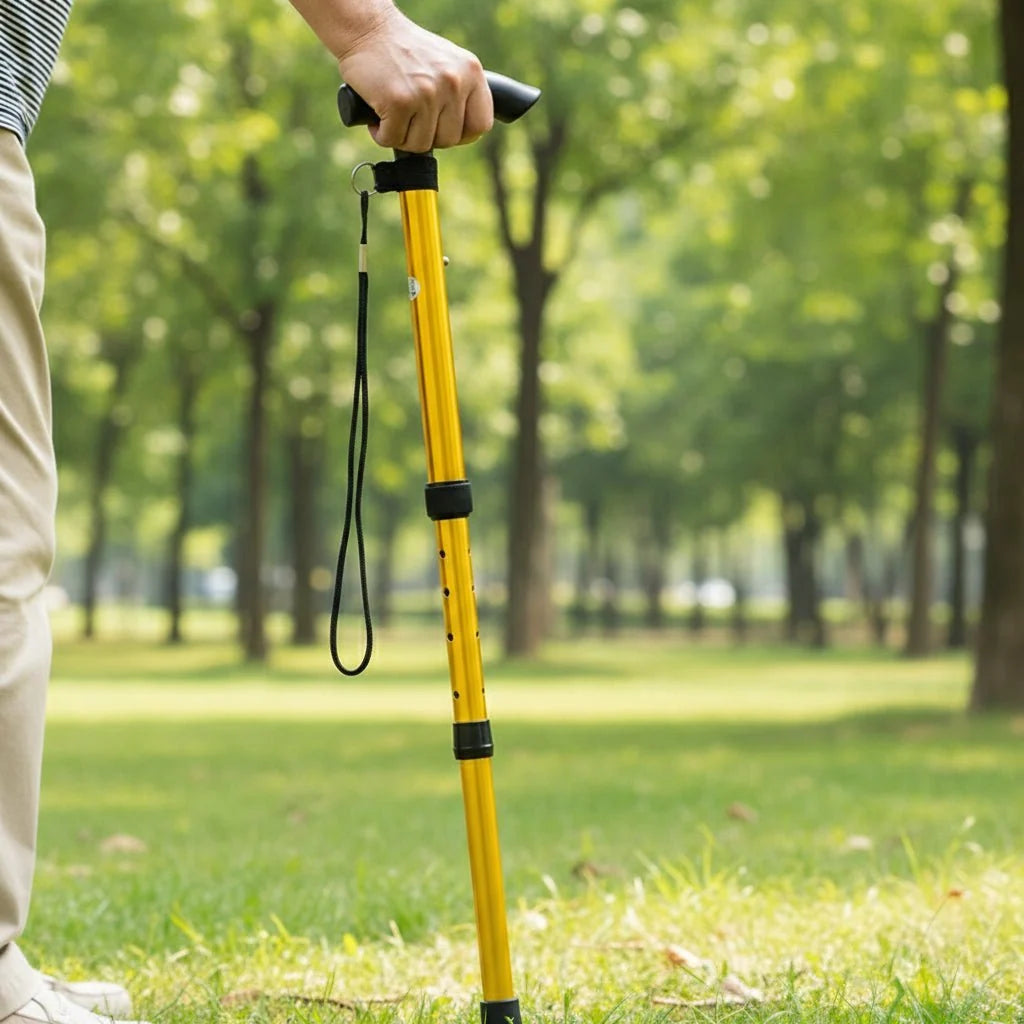 Walking Cane Lightweight Aluminum Adjustable Height & Foldable