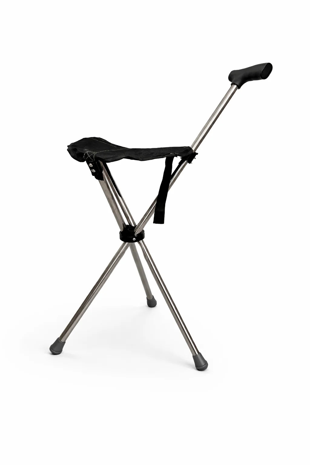Walking Stick With Seat Foldable Stainless Steel Tripod