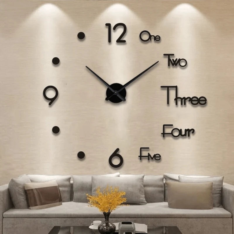 Wall Clock 3D Acrylic Silent Quartz Movement