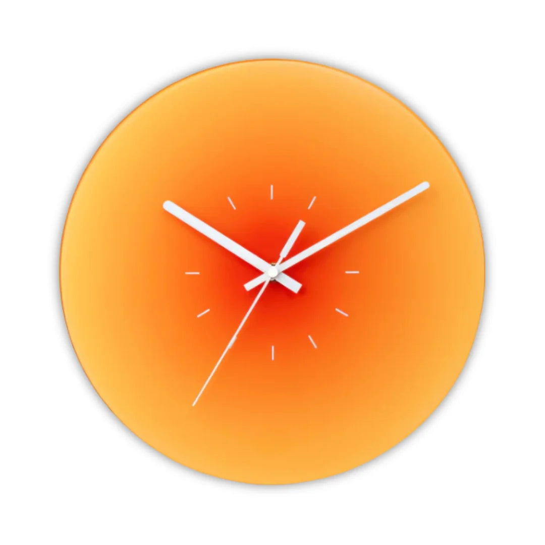Wall Clock Gradient Glass Face Silent Sweep 30cm
