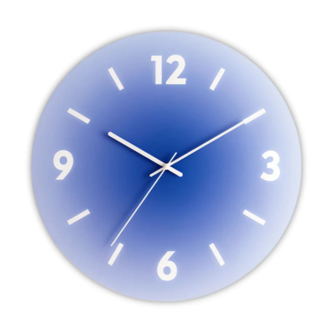 Wall Clock Gradient Glass Face Silent Sweep 30cm