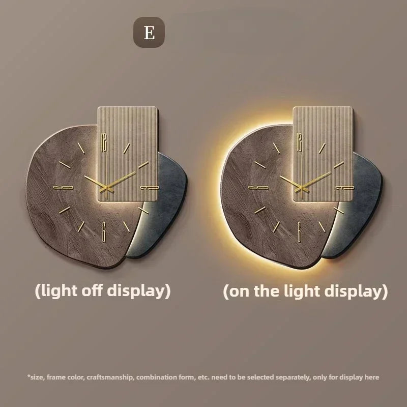Wall Clock LED Backlight Acrylic Numerals Silent Sweep