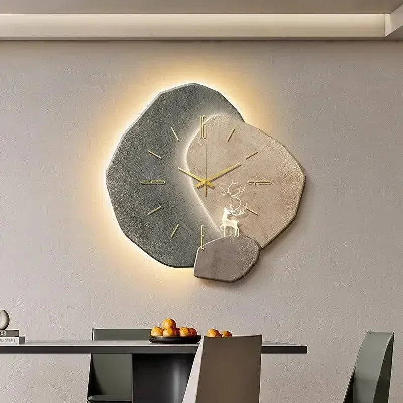 Wall Clock LED Backlight Acrylic Numerals Silent Sweep