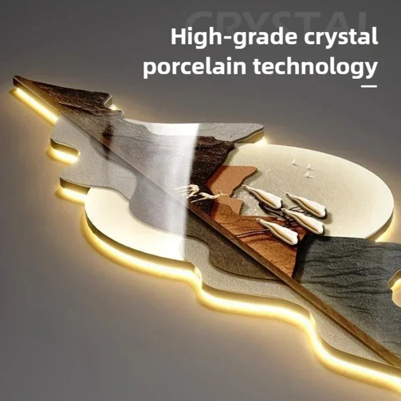 Wall Clock LED Backlight Acrylic Numerals Silent Sweep