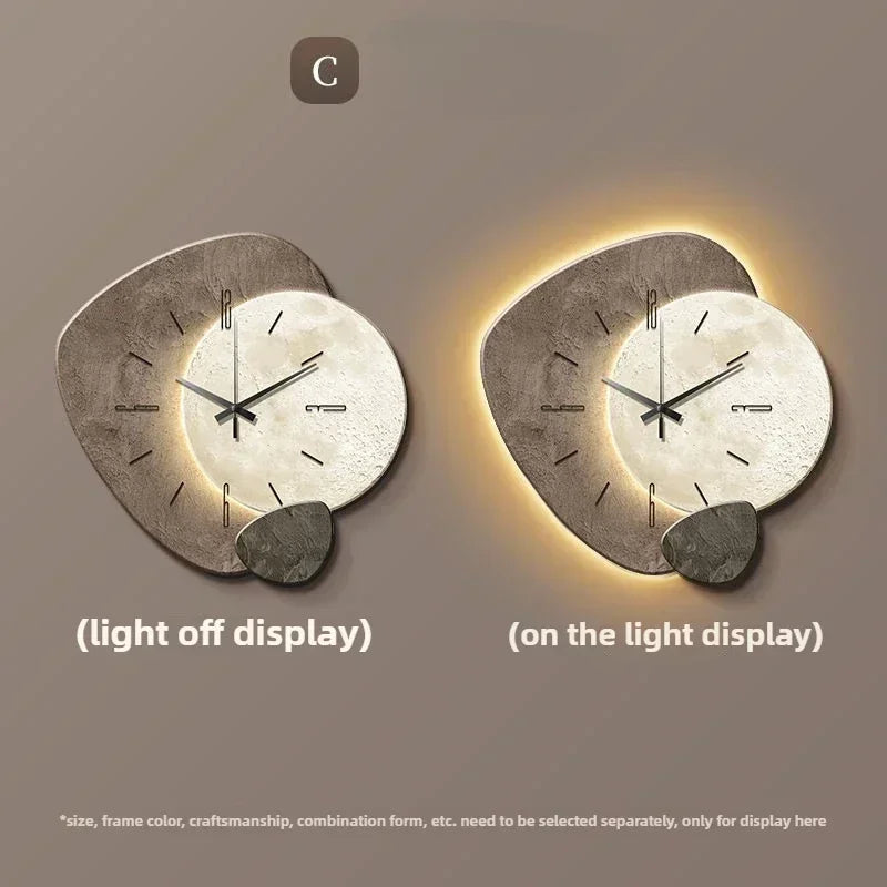 Wall Clock LED Backlight Acrylic Numerals Silent Sweep