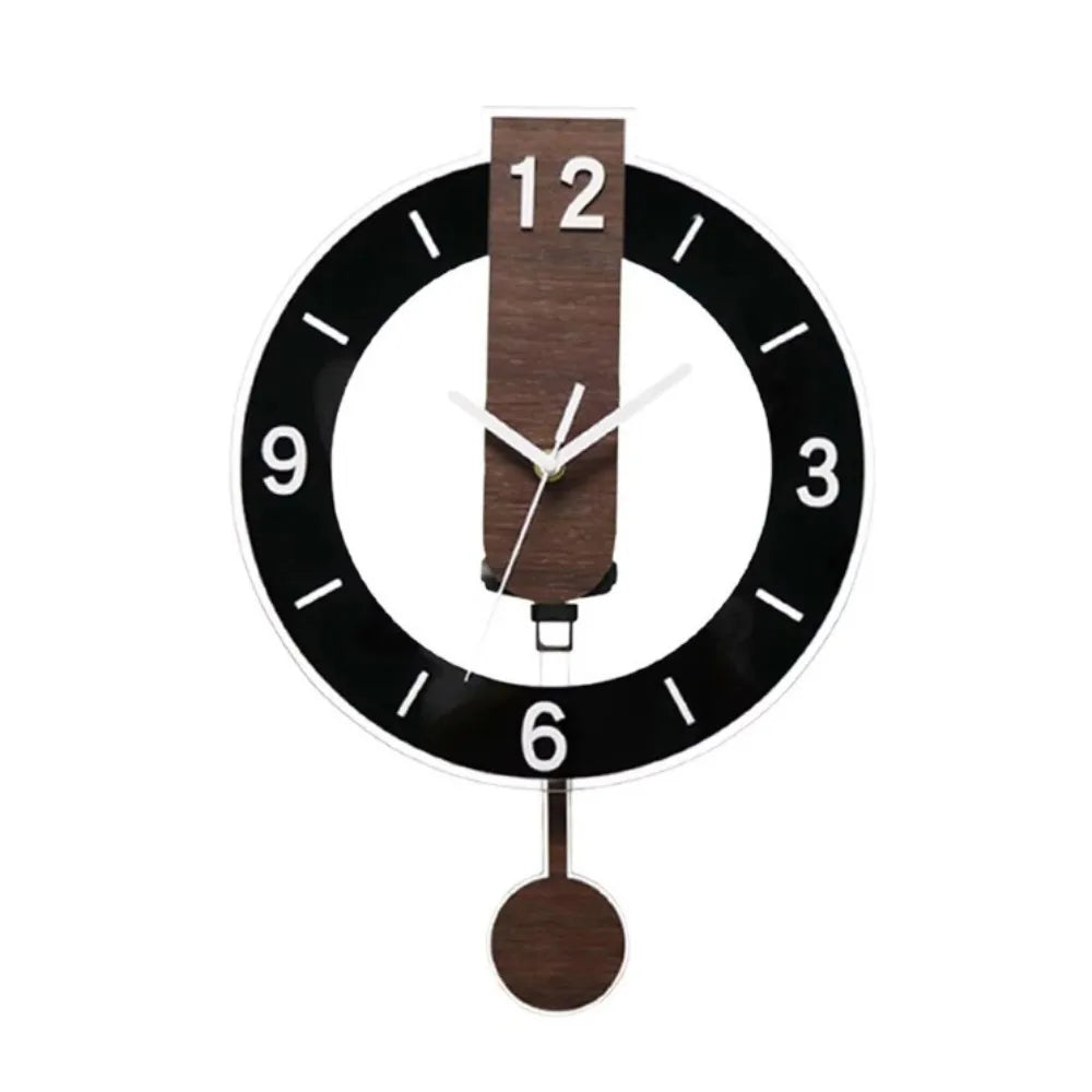 Wall Clock Minimalist Pendulum Silent Sweep