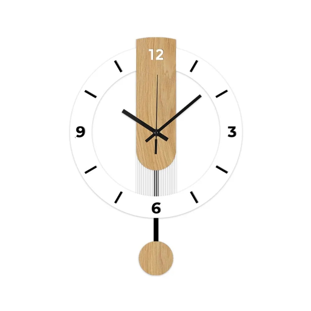Wall Clock Minimalist Pendulum Silent Sweep