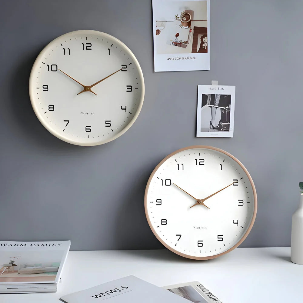 Wall Clock Silent Sweep Minimal Dial & Slim Profile