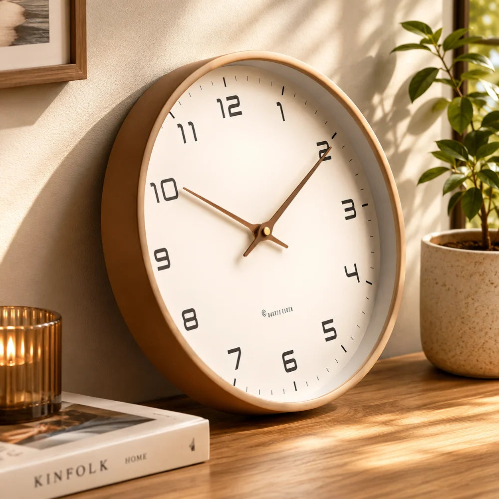 Wall Clock Silent Sweep Minimal Dial & Slim Profile
